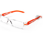 Octane Reading Glasses: Orange Contact Lenses